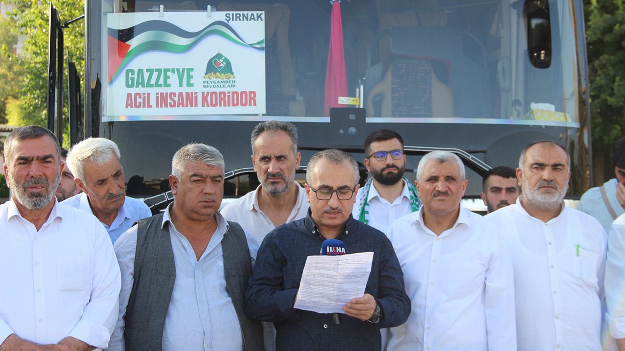 "Anadolu'dan Meclis'e, Meclis'ten Gazze'ye İnsani Koridor" yürüyüşüne Şırnak'tan destek