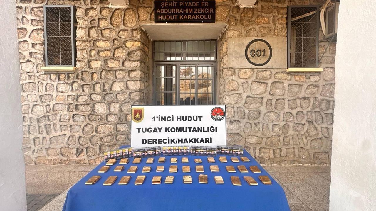 Hakkari hudut hattında 36 kilo altın ele geçirildi