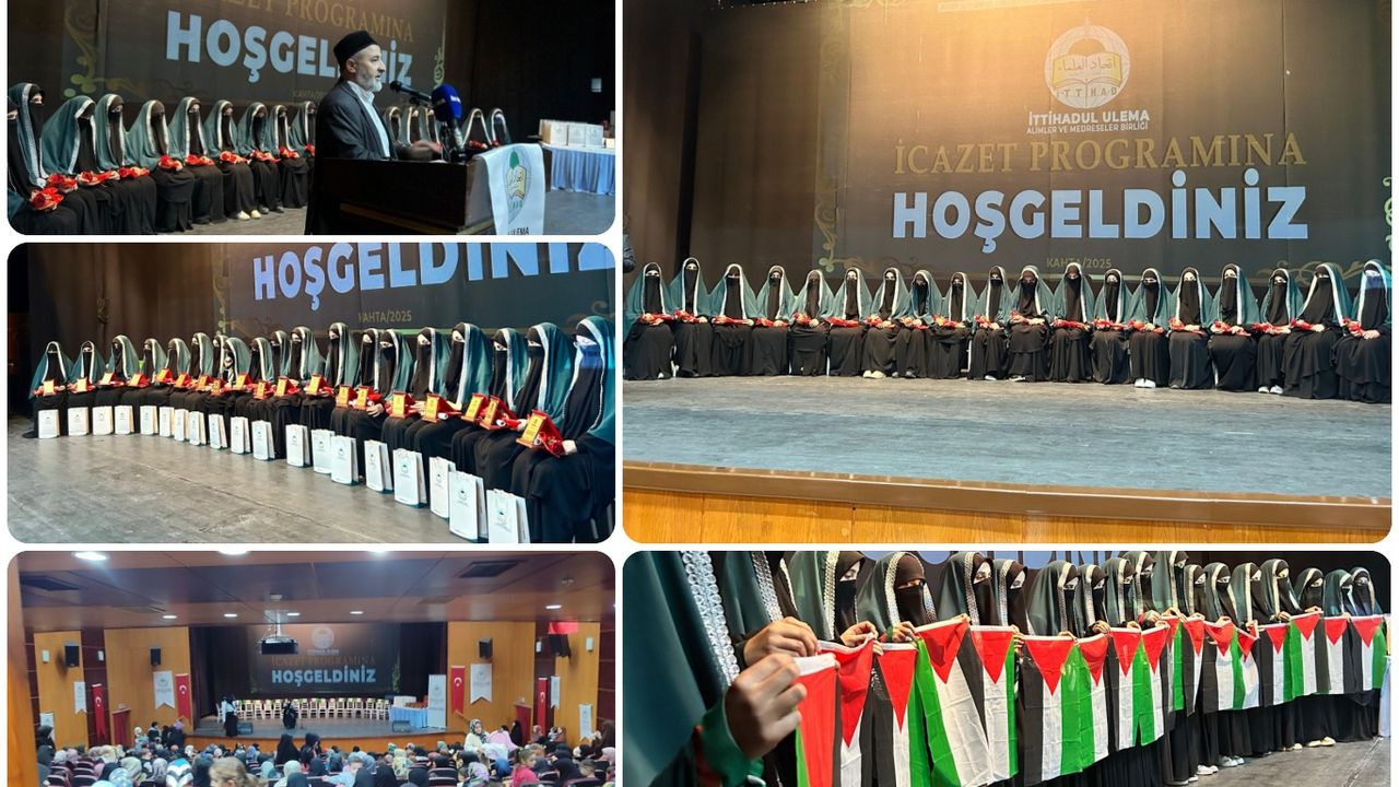 Kahta’da medrese eğitimini tamamlayan 25 kız öğrenci icazet aldı