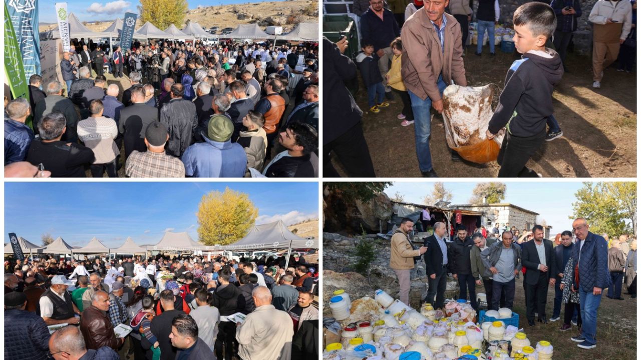 Kızılören’de asırlık “Mağaradan Peynir Çıkarma” geleneği şölen havasında yaşatıldı