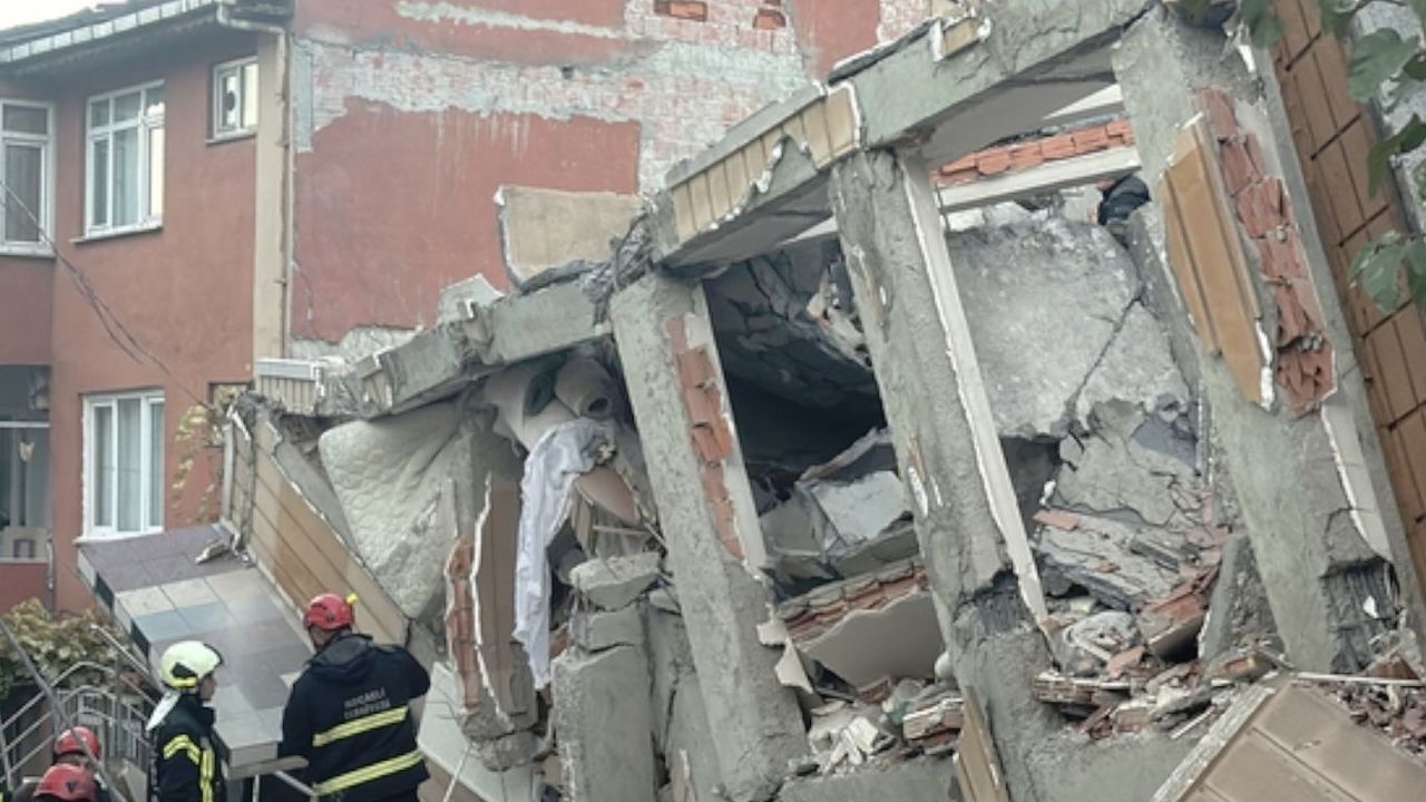 Kocaeli’nin Gebze ilçesinde 7 katlı bina çöktü