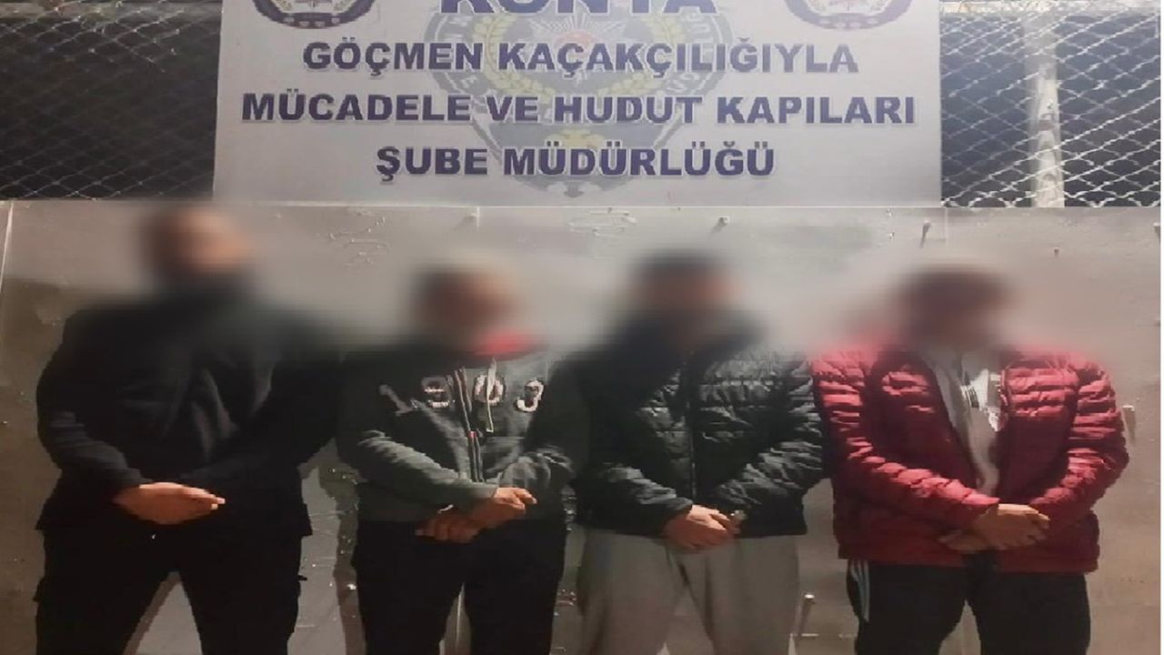 Konya’da göçmen kaçakçılığı operasyonu: 13 düzensiz göçmen yakalandı