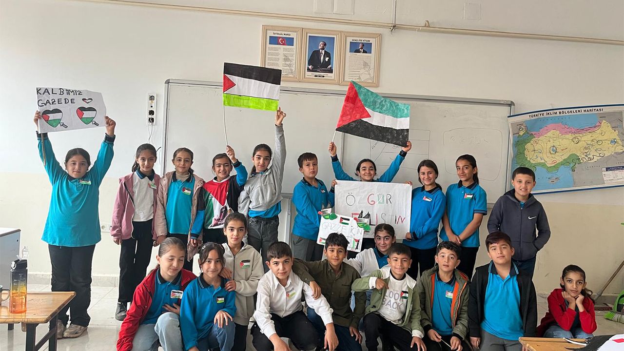Şanlıurfa’da okullardan Gazze’ye anlamlı destek