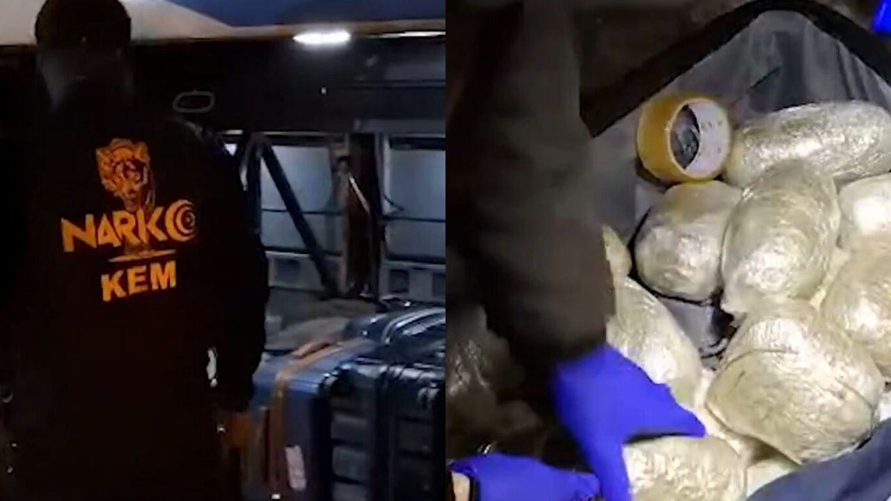 Bitlis’te yolcu otobüsünde 4 kilo skunk ele geçirildi