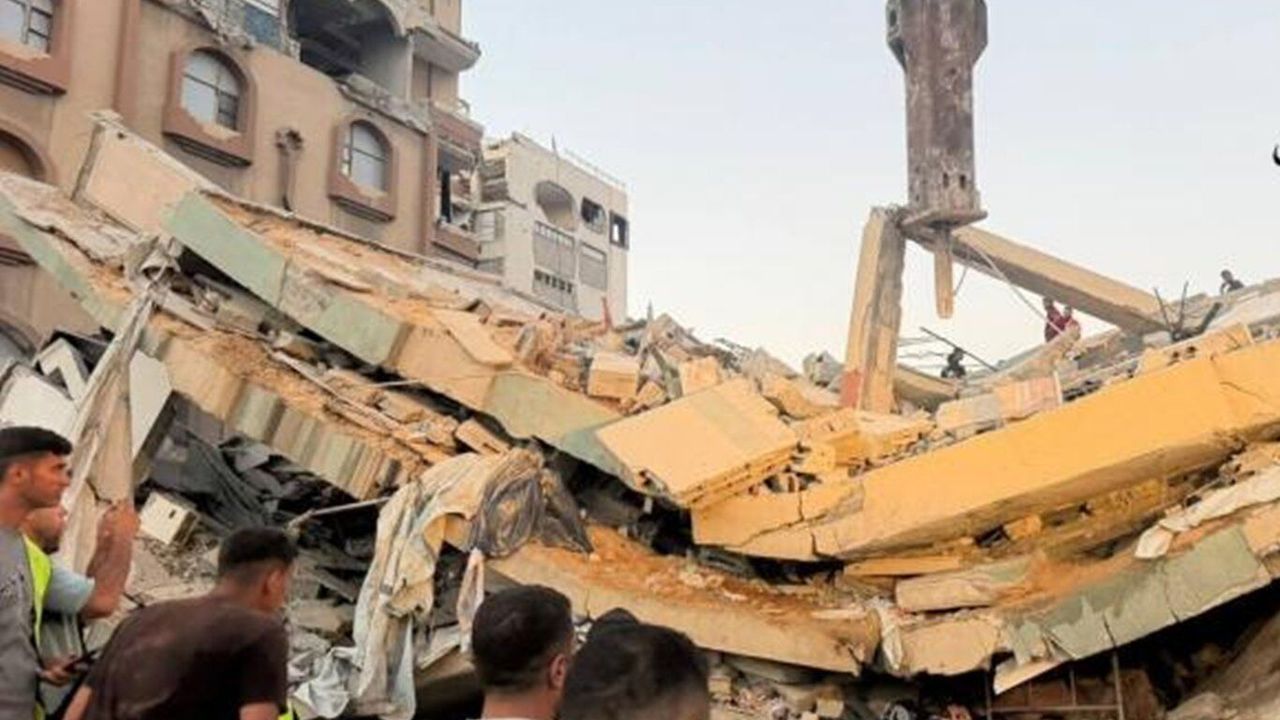 Gazze'de bir binanın kısmen çökmesi sonucu beş kişi yaralandı