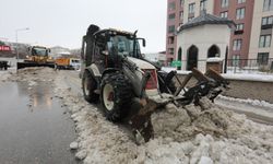 İpekyolu'nda karla mücadele sürüyor