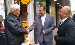 HÜDA PAR Kırklareli Belediye Başkan adayı Karaynir'den esnaf ziyareti