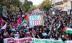 Paris'te Gazze'ye destek gösterisinde "ateşkes"  çağrısı