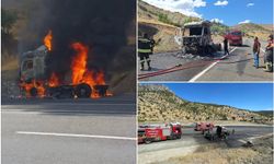 Bingöl-Diyarbakır karayolunda korkutan yangın