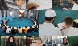 Camiye gelen öğrenciler: Yaz Kur'an Kursu'na geldiğim için çok mutluyum