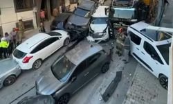 İstanbul'da kayan vinç 23 araca çarptı