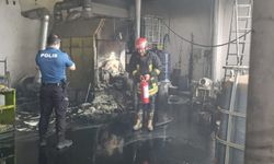 Şanlıurfa'da eldiven fabrikasında yangın