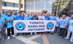 Adıyaman’da kamu çalışanlarından iş bırakma eylemi