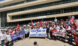Gaziantep'te Türkiye Kamu-Sen iş bırakma eylemi düzenledi