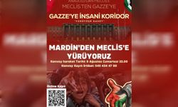 Gazze için “İnsani Koridor” yürüyüşüne Mardin’den destek!