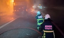 Pozantı’da tır yangını ormanlık alana sıçradı