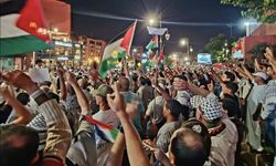 Fas'ta, Gazze'ye giden Sumud Filosuna destek için gösteri düzenlendi