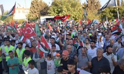 Gaziantep'ten Sumud Filosu'na destek yürüyüşü