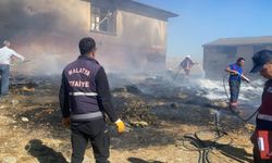 Malatya'da korkutan samanlık yangını