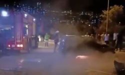 Malatya'da park halindeki araç bir anda alev aldı