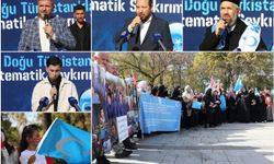 Doğu Türkistan'da yaşanan zulümler için Saraçhane'de basın açıklaması