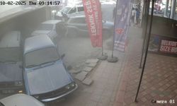 Malatya'da 16 aracın karıştığı zincirle trafik kazası güvenlik kamerasında