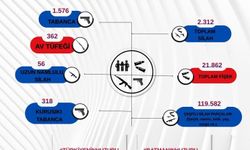 Batman Valiliği; üç yılda 2 bin 312 silah ele geçirildi