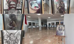 Bursalı öğrencilerden Gazze'li çocuklar için anlamlı sergi