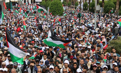 Fas'ta Gazze ablukasına karşı dayanışma eylemi