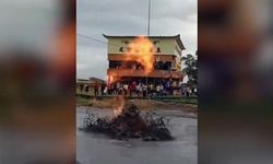 Tayvan'da çamur volkanı patladı