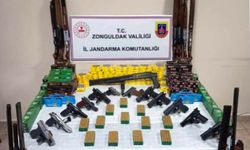 Zonguldak’ta çok sayıda silah ve mühimmat ele geçirildi
