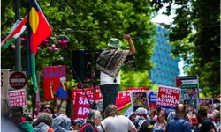 Avustralya’da Filistin’e destek ve Eurovision kararına protesto gösterisi