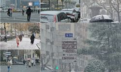 Bursa'da kar sevinci: Şehir merkezi beyaza büründü