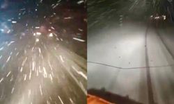 Malatya-Kayseri kara yolunda yoğun kar yağışı etkili oldu