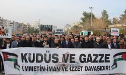 Mardin'de Gazze için basın açıklaması düzenlendi