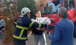 Siirt’te yangın merdiveninde çıkan yangın paniğe neden oldu