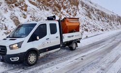 Yeşilyurt Belediyesi'den karla mücadelede çalışması