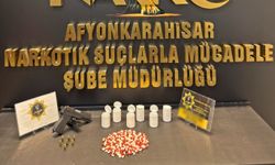 Afyonkarahisar’da durdurulan araçta 335 adet sentetik ecza ele geçirildi