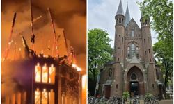 Amsterdam'ın simge yapılarından biri olan kilise yangında yok oldu