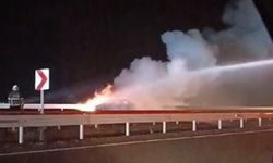 Batman-Bismil yolunda seyir halindeki otomobil alev aldı