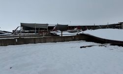 Bismil'de karın ağırlığına dayanamayan çatılar çöktü: 20 biçerdöver hasar gördü