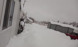 Malatya Doğanşehir'de kar yağışı, konteyner kentte yaşamı zorlaştırdı