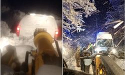Malatya'da kar yağışı nedeniyle yolda mahsur kalanlar kurtarıldı