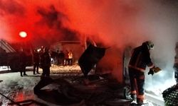 Malatya'da konteyner kentte yangın