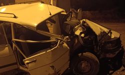 Mersin’de kontrolden çıkan otomobil direğe çarptı