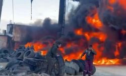 Mersin'de lastik deposunda yangın