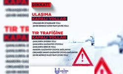 Şanlıurfa’da yoğun kar nedeniyle bazı yollar ulaşıma kapatıldı