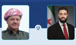 Suriye Cumhurbaşkanı Şara ile KDP Başkanı Barzani görüştü