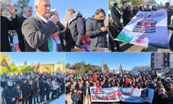 Urfa’da Gazze için yürüyüş ve gıyabi cenaze namazı etkinliği düzenlendi