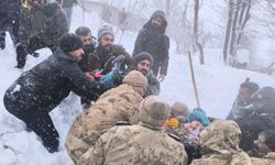 Van’da evler çığ altında kaldı, bir kadın kurtarıldı